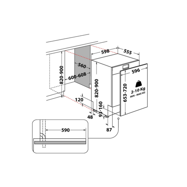 Hotpoint H2IC14BN7A0UK Integrated Dishwasher - 14 Place Settings