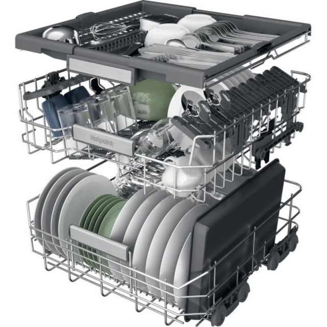 Hotpoint H7FHP43XUK Maxi Space Tub Fs Full Size Dishwasher 15 Place Set 9.5 L 10 Progs