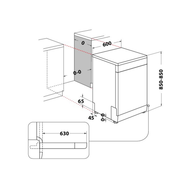 Hotpoint H7FHP43XUK Maxi Space Tub Fs Full Size Dishwasher 15 Place Set 9.5 L 10 Progs