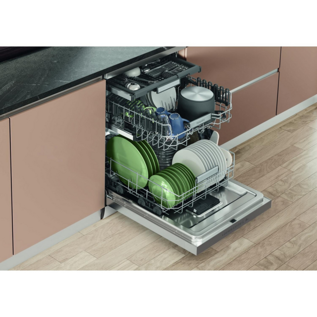 Hotpoint H7FHP43XUK Maxi Space Tub Fs Full Size Dishwasher 15 Place Set 9.5 L 10 Progs