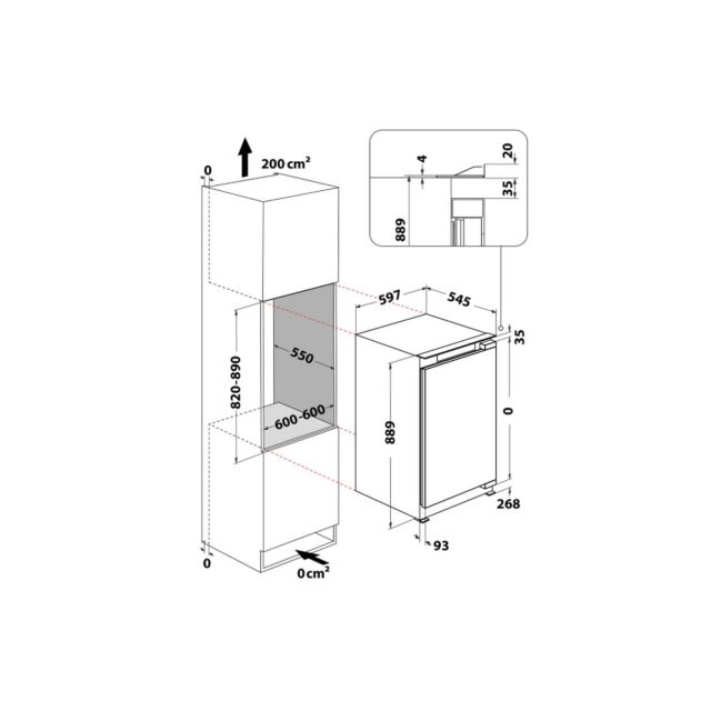 Hotpoint HBUFZ011 Built In Under Counter Freezer