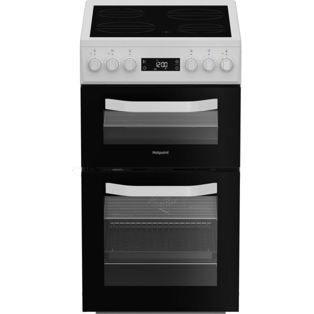 Hotpoint HDE5VDCW 50Cm Ceramic Cooker - White