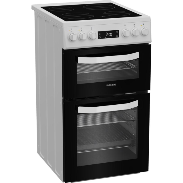 Hotpoint HDE5VDCW 50Cm Ceramic Cooker - White