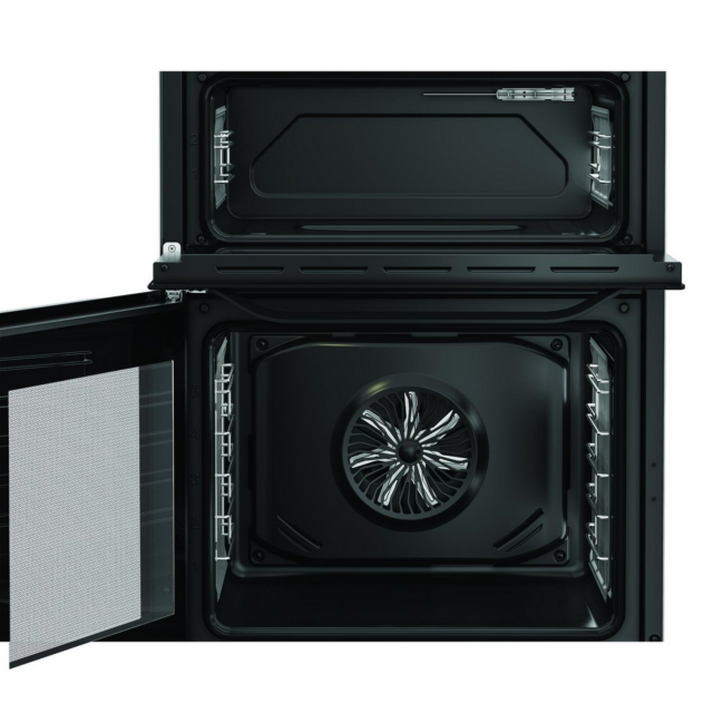 Hotpoint HDE6VDC2B1 60Cm Double Oven Electric Cooker With Ceramic Hob - Black