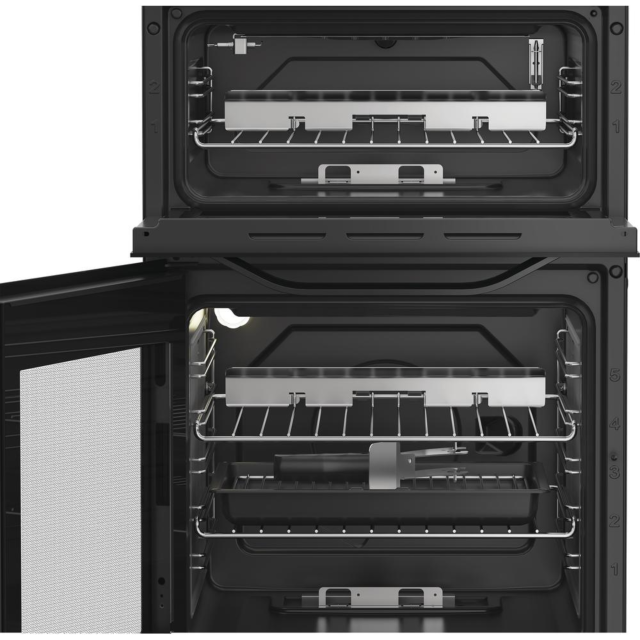 Hotpoint HDG5GCB Gas Double Cooker 50Cm - 59L / 29L With Fast Preheat