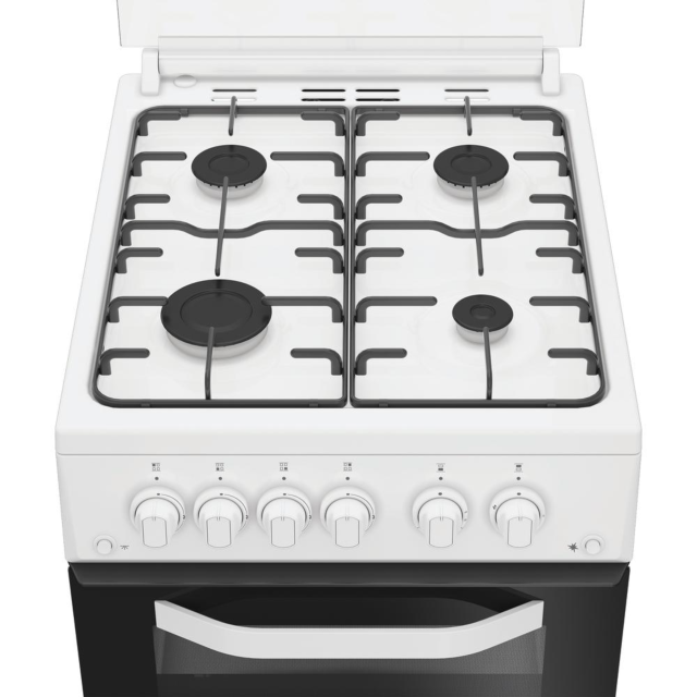 Hotpoint HDG5GCW 50Cm Gas Double Cooker - White