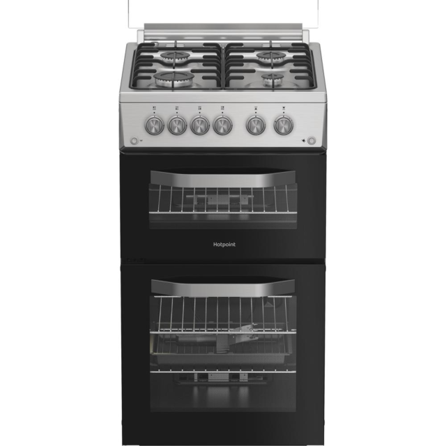 Hotpoint HDG5GCX 50cm Gas Double Cooker - Stainless Steel