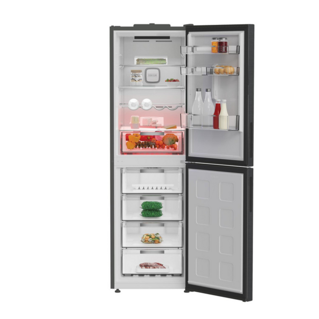 Hotpoint HPKF6353XBR4UK Freestanding Dual No Frost 66.1cm 60/40 Fridge Freezer - Inox