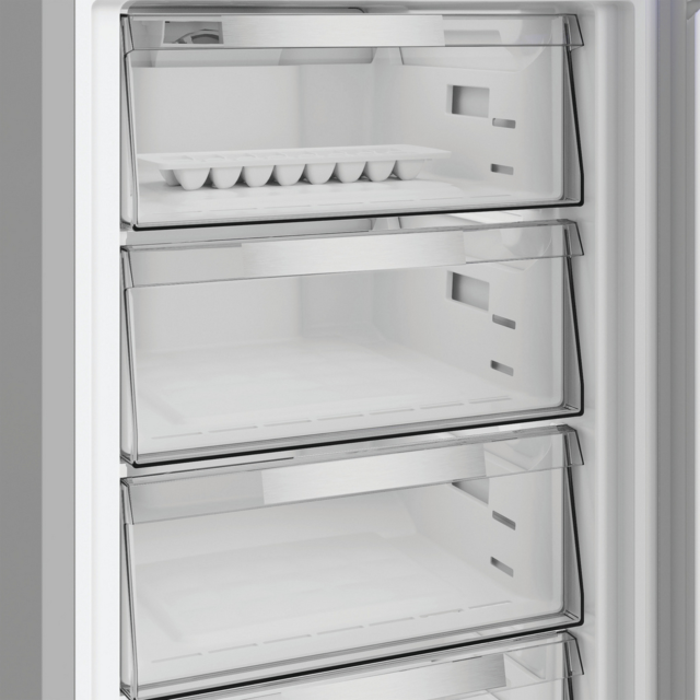 Hotpoint HPKF6353XP4UK Freestanding Dual No Frost 66.1cm 60/40 Fridge Freezer - Pet Inox