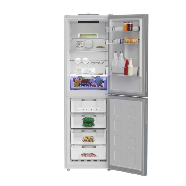 Hotpoint HPKF6353XP4UK Freestanding Dual No Frost 66.1cm 60/40 Fridge Freezer - Pet Inox