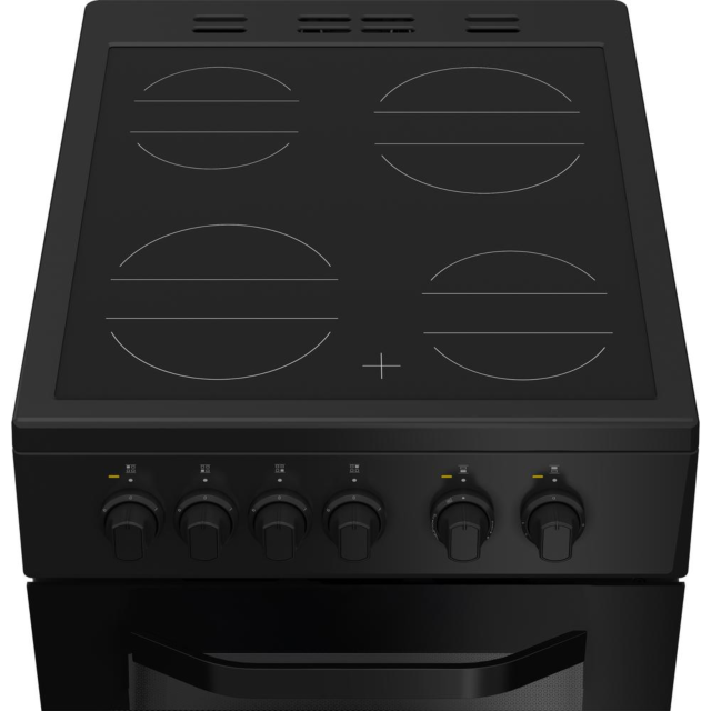 Hotpoint HTE5VCB 50Cm Twin Cavity Cooker - Black