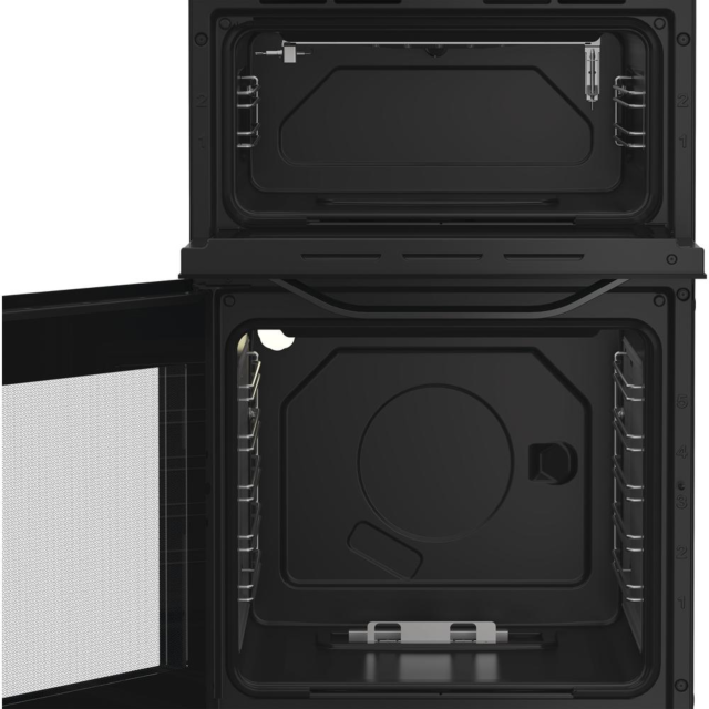 Hotpoint HTG5GCB 50Cm Gas Twin Cooker - Black