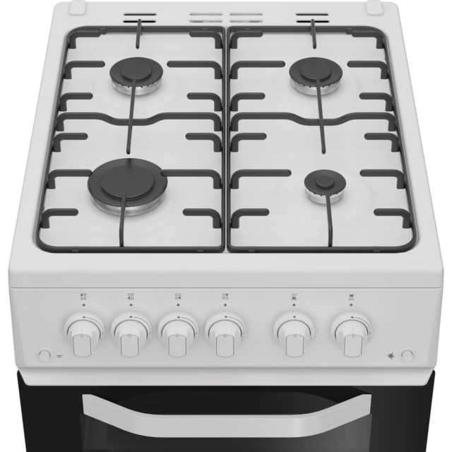Hotpoint HTG5GCW 50Cm Gas Twin Cooker - White
