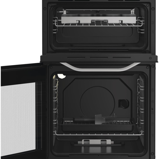Hotpoint HTG5GCWL 50Cm Gas Twin Cooker With Lid - White