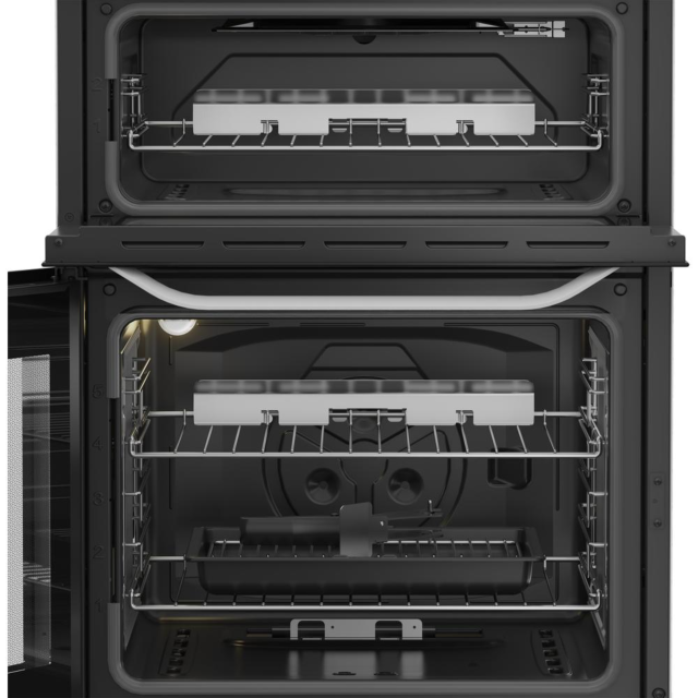 Hotpoint HTG6GDCW Gas Twin Cooker 60Cm - 78L With Glass Lid