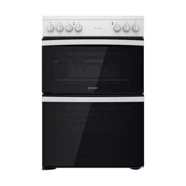 Indesit ID67V9KMWUK 60cm Double Cooker - White