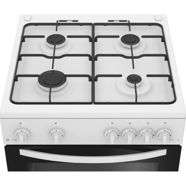 Indesit IDG6GW 60Cm Gas Double Cooker - White