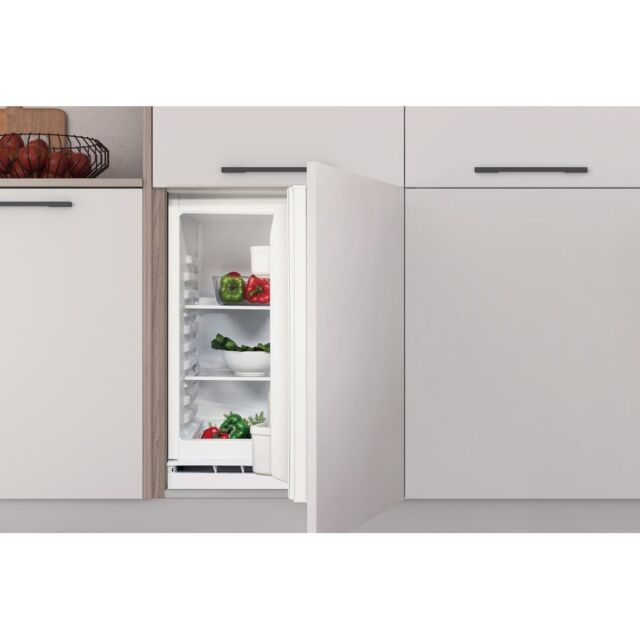 Indesit INBUL011 Low Frost Integrated Undercounter Larder Fridge - 59.6Cm - 144L