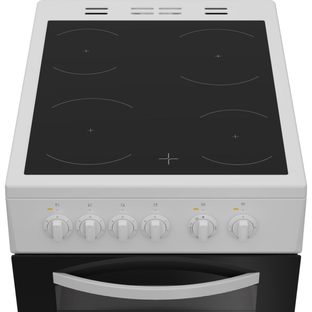 Indesit ITE5VMW Electric Twin Cooker 50Cm - 58L With Ceramic Hob