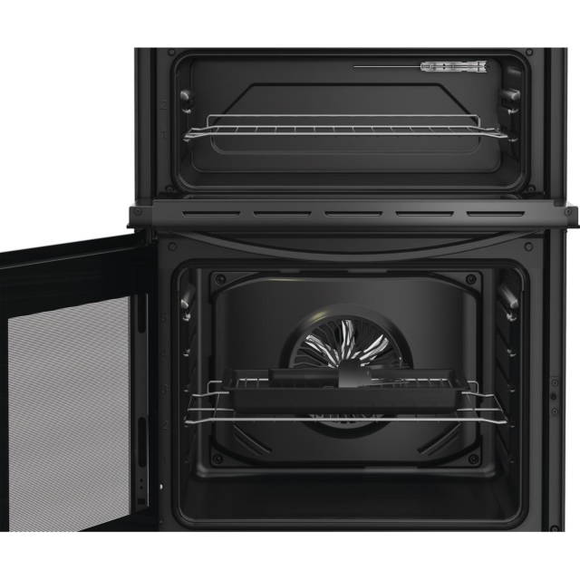 Indesit ITE6VMB 60Cm Electric Twin Cooker With Ceramic Hob - Black