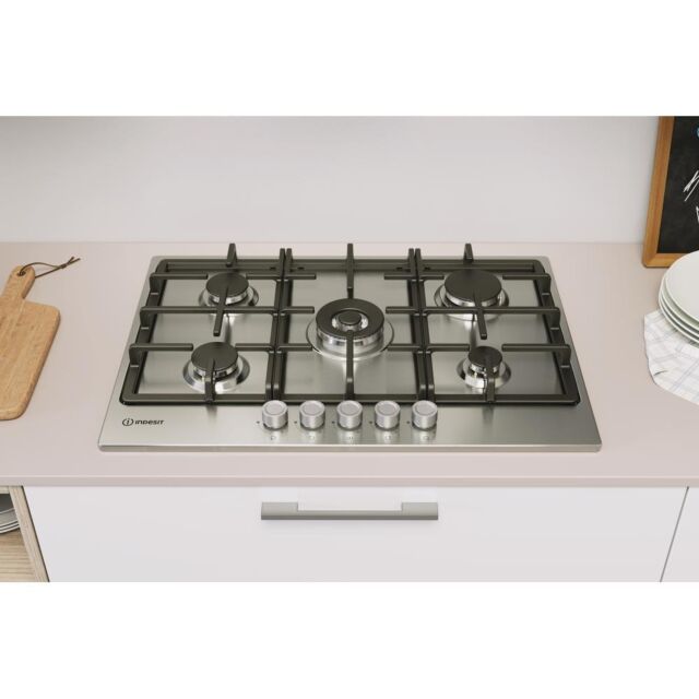 Indesit THP751WIXI1 Gas Hob: 5 Gas Burners