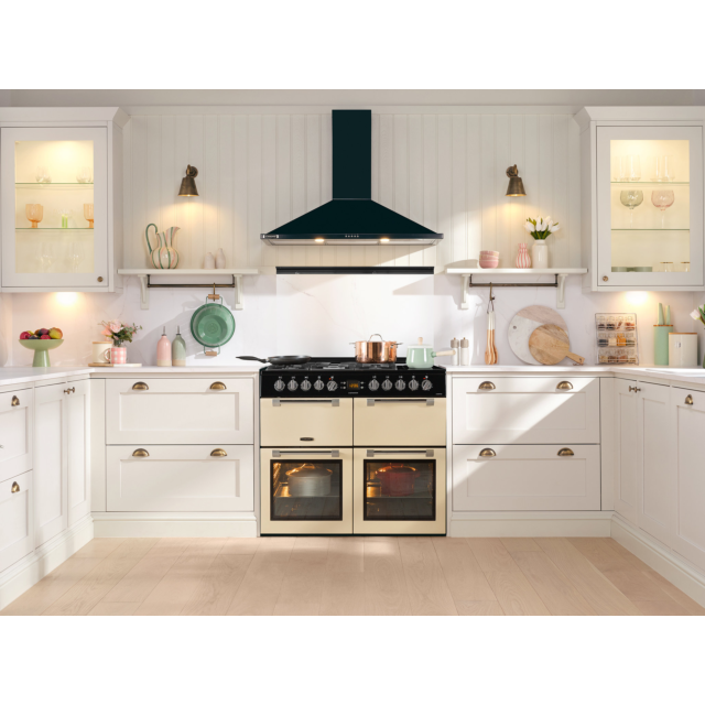 Leisure CC100F521C 100Cm Dual Fuel Range Cooker With Glass Top Lid - Cream
