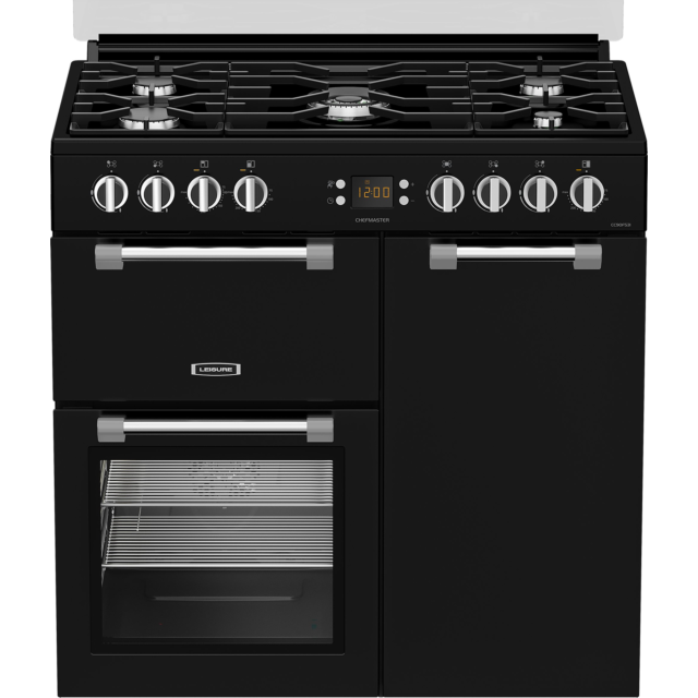 Leisure CC90F531K 90Cm Dual Fuel Range Cooker With Glass Top Lid - Black