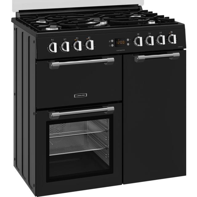 Leisure CC90F531K 90Cm Dual Fuel Range Cooker With Glass Top Lid - Black