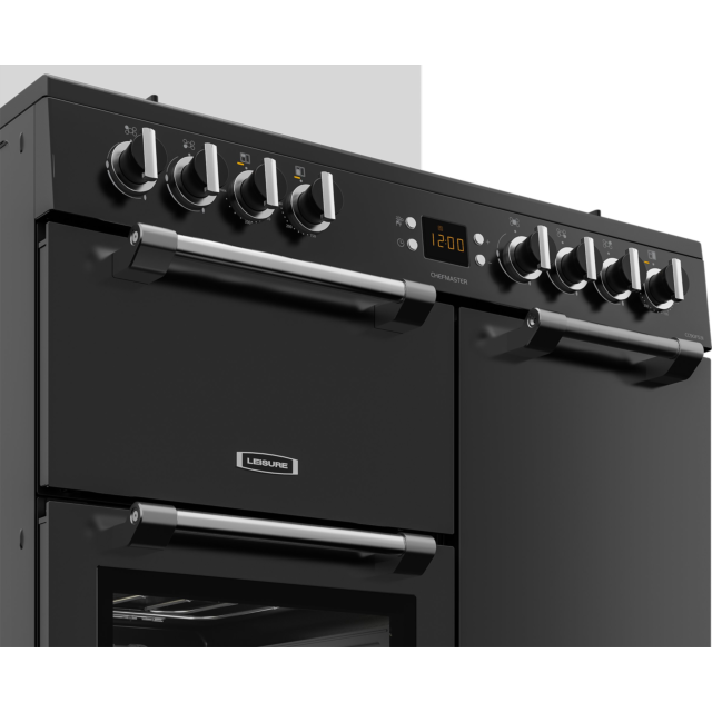 Leisure CC90F531K 90Cm Dual Fuel Range Cooker With Glass Top Lid - Black