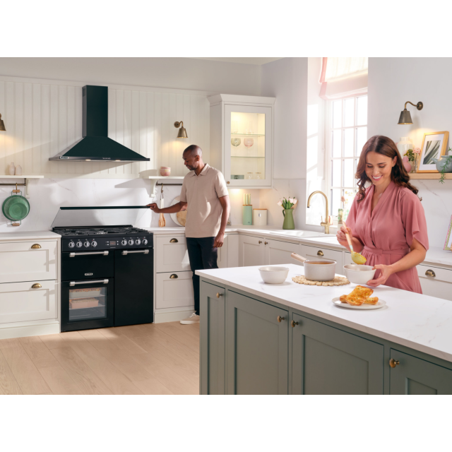 Leisure CC90F531K 90Cm Dual Fuel Range Cooker With Glass Top Lid - Black