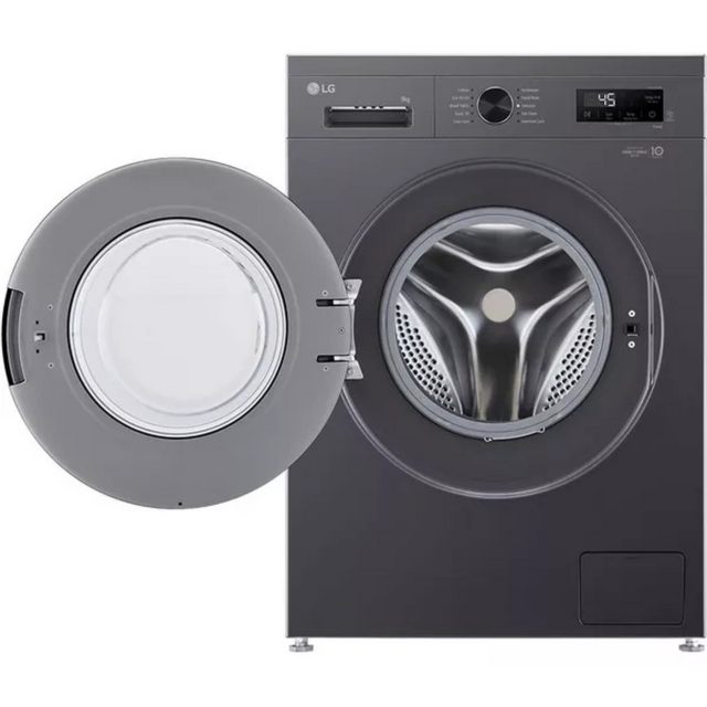 LG F4X1009NMK 9Kg 1400 Spin Washing Machine - Slate Grey