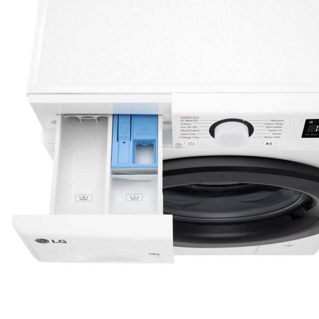 LG F4Y510WBLN1 10Kg 1400 Spin Washing Machine - White