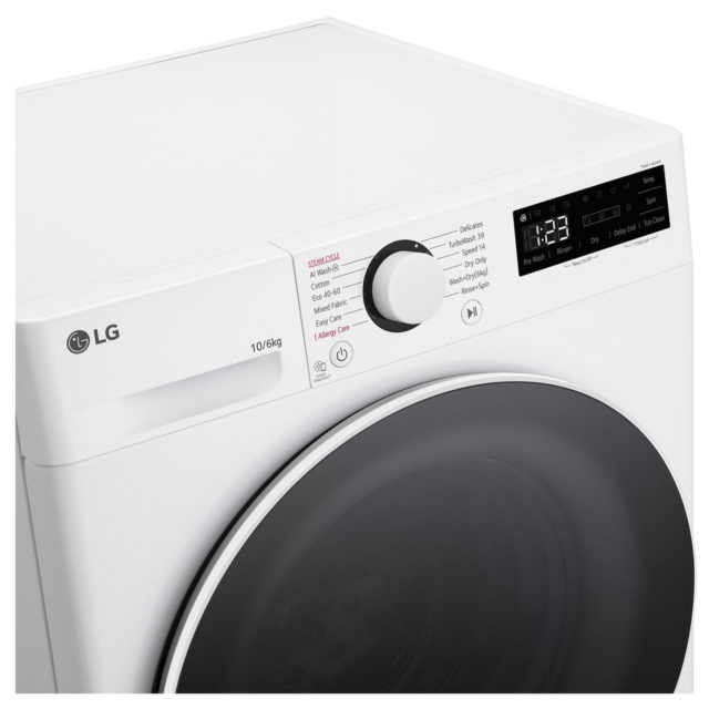 LG FWY706WWTN1 10kg/6kg 1400 Spin Washer Dryer - White