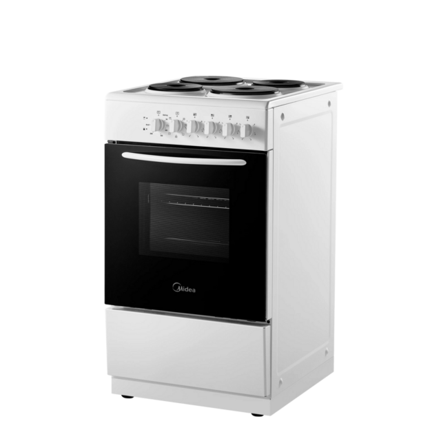 Midea MFO20DME4H109WH MFO20DME4H109-WH 50cm Single Oven Electric Cooker with Solid Plate Hob - White