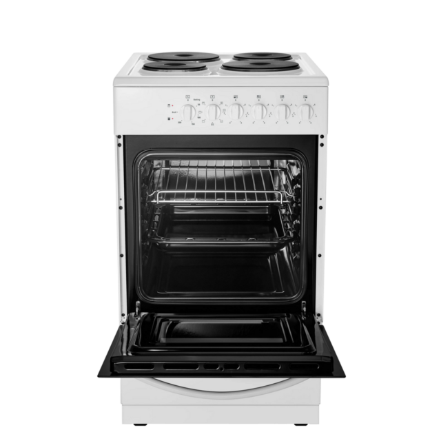 Midea MFO20DME4H109WH MFO20DME4H109-WH 50cm Single Oven Electric Cooker with Solid Plate Hob - White