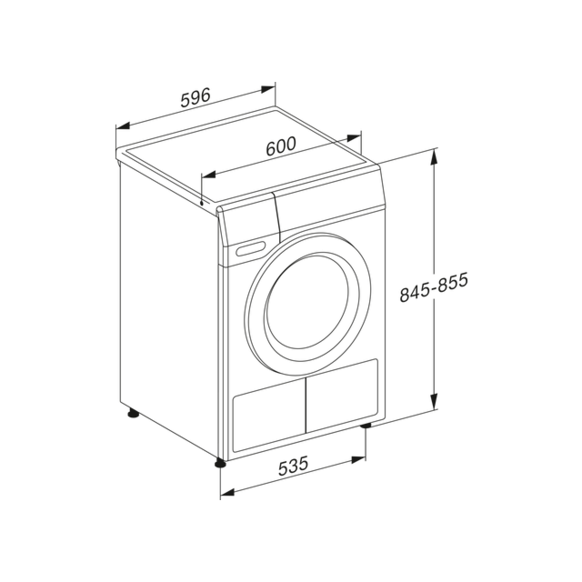 Miele TEA525 WP TEA525 8kg Heat Pump Tumble Dryer - White
