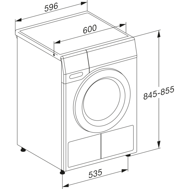 Miele TEC645 WP 8Kg Tumble Dryer - White