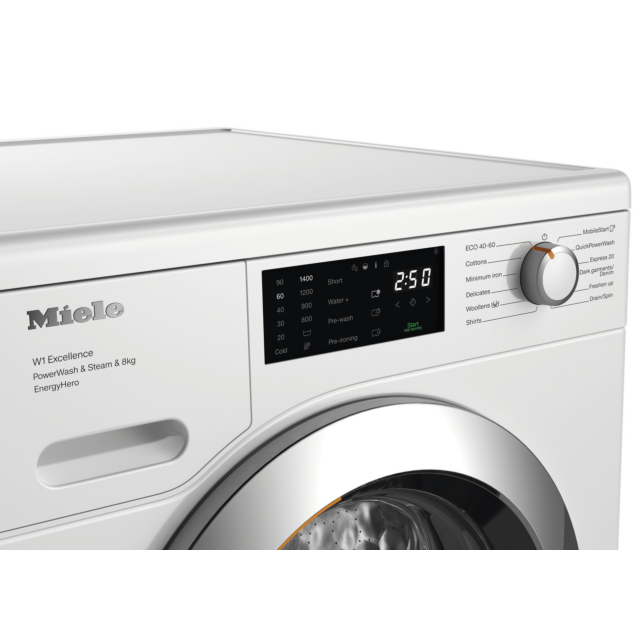 Miele WEE385 WCS 8Kg 1400 Spin Washing Machine - Lotus White