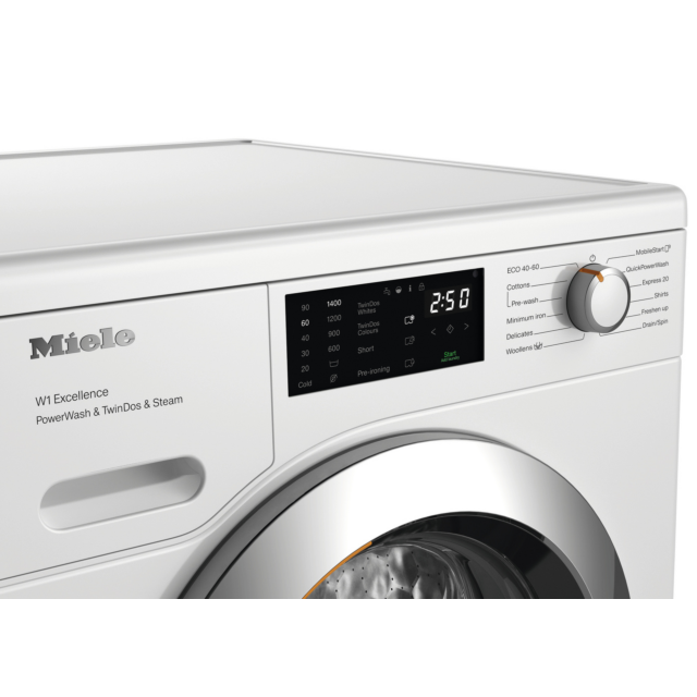 Miele WEG885 WCS 9Kg 1400 Spin Washing Machine - Lotus White