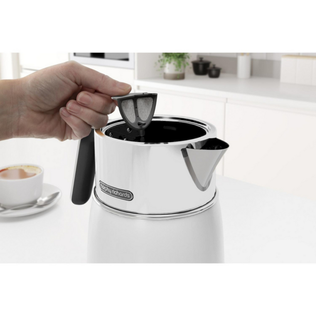 Morphy Richards 100704 1.5 Litres Signature Matt Jug Kettle - Moonlight White