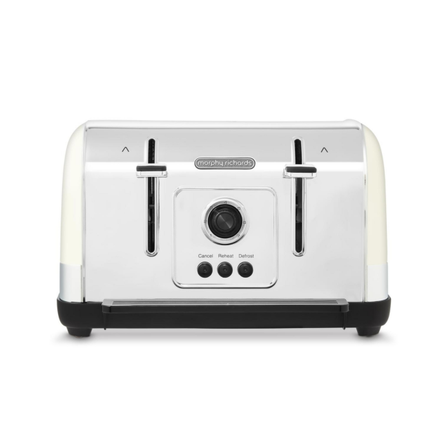 Morphy Richards 240132 Venture 4 Slice Toaster - Cream/Steel