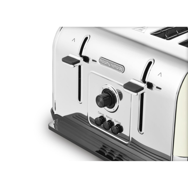 Morphy Richards 240132 Venture 4 Slice Toaster - Cream/Steel