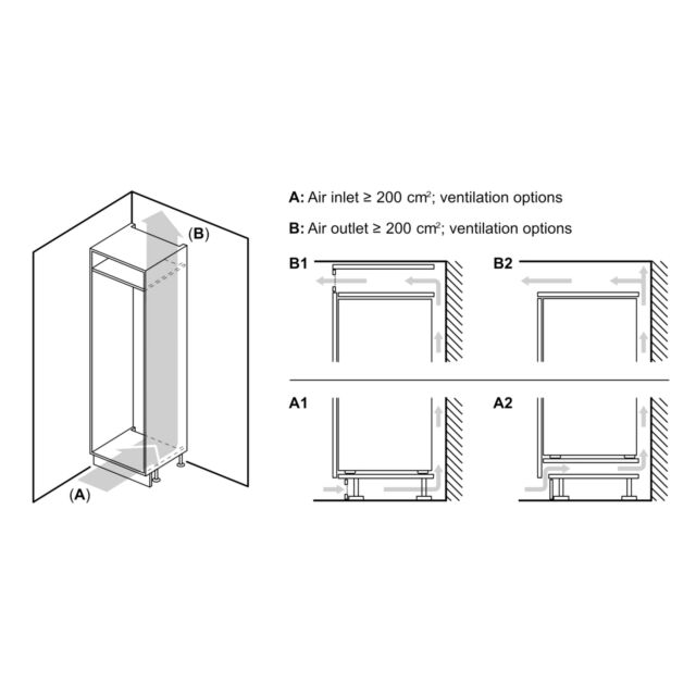 Neff KI1212FE0 In Column 88Cm Fridge Flat Hinge