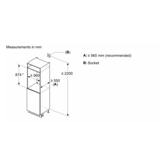 Neff KI1212FE0 In Column 88Cm Fridge Flat Hinge