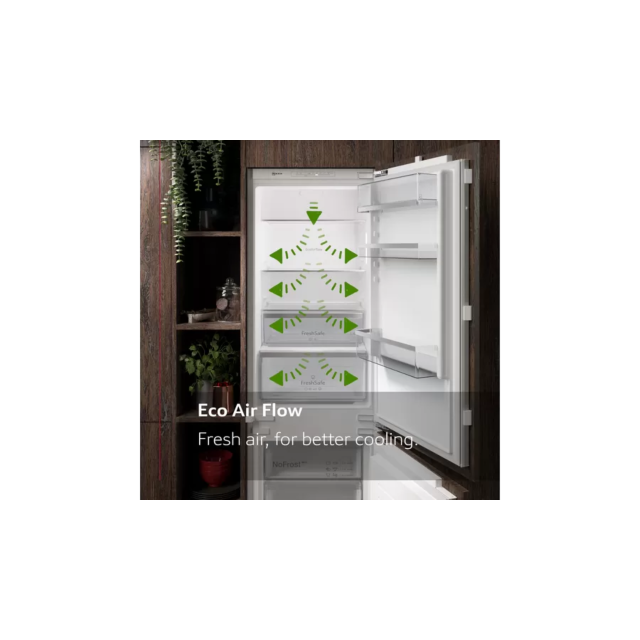 Neff KI7961SE0 Built-In Fridge-Freezer With Freezer At Bottom, 193.5 X 54.1 Cm, Sliding Hinge