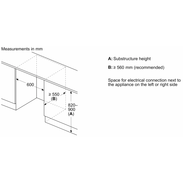 Neff KU1212FE0G N 50 Built-Under Fridge