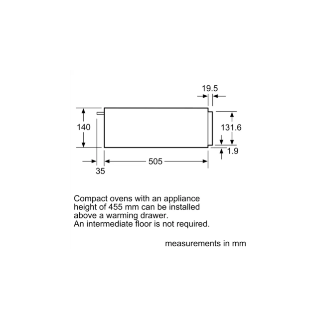 Neff N1AHA01G0B N 50 Built-In Warming Drawer