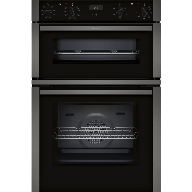 Neff U1ACE2AG3B 59.4Cm Built In Electric Double Oven - Graphite Grey