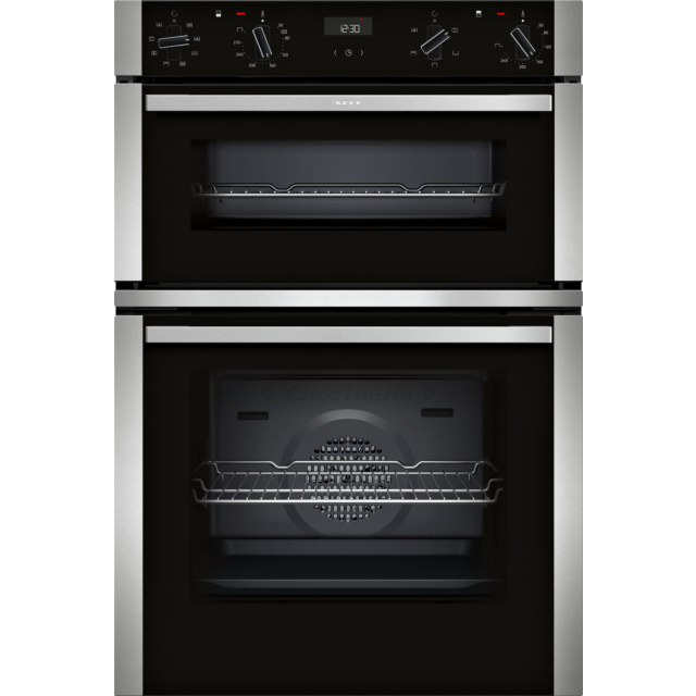 Neff U1ACE2AN3B 59.4Cm Built In Electric Double Oven - Stainless Steel