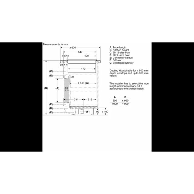 Neff V58NBS1L0 N 50 Induction Hob With Integrated Ventilation System 80Cm